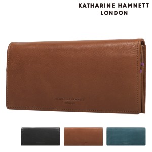 【レビュー投稿で+5％還元】キャサリンハムネット 長財布 ソフト メンズ 490-57006 KATHARINE HAMNETT 牛革 本革 レザー