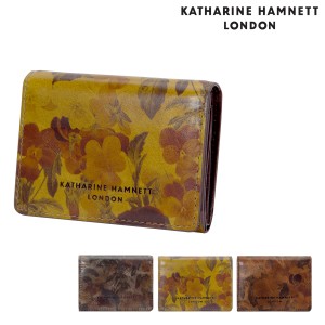 【レビュー投稿で+5％還元】キャサリンハムネット ロンドン カードケース パンジー KHP-570 KATHARINE HAMNETT LONDON 牛革 レディース