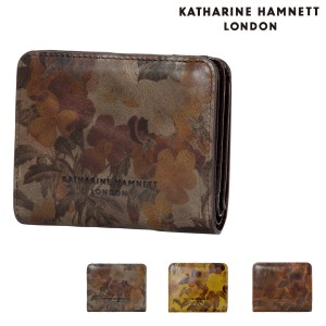 【レビュー投稿で+5％還元】キャサリンハムネット ロンドン 二つ折り財布 パンジー KHP-573 KATHARINE HAMNETT LONDON 牛革 レディース