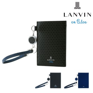 【レビュー投稿で+5％還元】ランバンオンブルー パスケース リール付き エスパス メンズ345164 LANVIN en Bleu｜ICカードケース 定期入れ