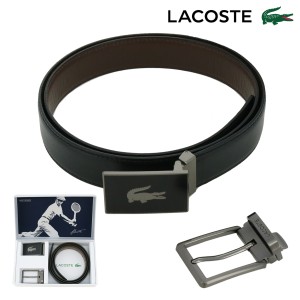 【レビュー投稿で+5％還元】ラコステ ベルト ギフトセット メンズ LB87310 LACOSTE 日本製 リバーシブル 本革 レザー