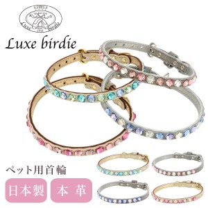 【レビュー投稿で+5％還元】リュクスバーディ 首輪 犬用 Mサイズ 小型犬 日本製 本革 Luxebirdie 9317 グランマルチカラー 25サイズ おし