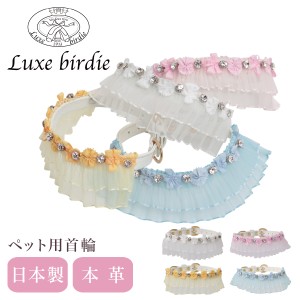 【レビュー投稿で+5％還元】リュクスバーディ 首輪 犬用 Mサイズ 小型犬 日本製 本革 Luxebirdie 9458 ルミエールカラー 25サイズ おしゃ