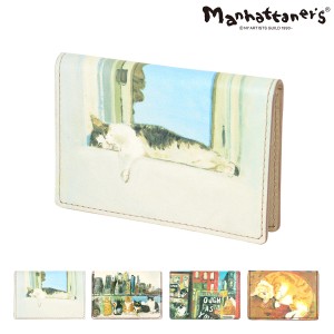 【レビュー投稿で+5％還元】マンハッタナーズ パスケース TOP PURSE トップパース レディース 75-1510 MANHATTANER'S 猫 カードケース 定