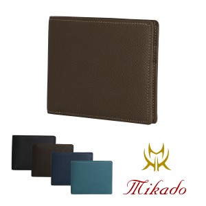 【レビュー投稿で+5％還元】ミカド Mikado 二つ折り財布  727016 ワープロラックス 【 財布 メンズ レザー 】