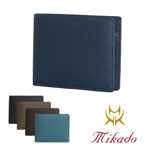 【レビュー投稿で+5％還元】ミカド Mikado 二つ折り財布  730016 ワープロラックス 【 財布 メンズ レザー 】