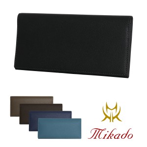 【レビュー投稿で+5％還元】ミカド Mikado 長財布  735016 ワープロラックス 【 渡りマチ 財布 メンズ レザー 】