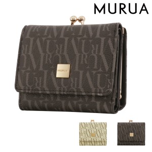 【レビュー投稿で+5％還元】ムルーア 財布 三つ折り がま口 レディース  MR-W1153 MONOGRAM MURUA 三つ折り財布 ミニ財布 かわいい