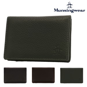 【レビュー投稿で+5％還元】マンシングウェア パスケース 本革 メンズ フォース MU1050223 Munsingwear カードケース 二面 二つ折り 鹿革