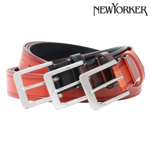 【レビュー投稿で+5％還元】ニューヨーカー ベルト 日本製 メンズ 0080120 NEWYORKER 本革 レザー ピン式