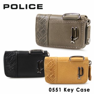 【レビュー投稿で+5％還元】ポリス POLICE キーケース PA56100 0551 イタリアンレザー ラウンドファスナー メンズ