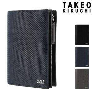 【レビュー投稿で+5％還元】タケオキクチ 二つ折り財布 L字ファスナー バース メンズ 706625 TAKEO KIKUCHI 本革 レザー