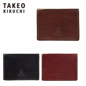 【レビュー投稿で+5％還元】タケオキクチ パスケース エリア 牛革 レザー メンズ 266619 TAKEO KIKUCHI 定期入れ 財布 ブランド専用BOX付