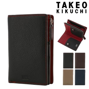 【レビュー投稿で+5％還元】タケオキクチ 二つ折り財布 レスター 2170123 TAKEO KIKUCHI | バイカラー 牛革 レザー