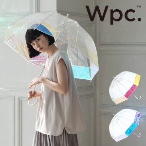 【レビュー投稿で+5％還元】Wpc. 傘 バードケージシャイニー 雨傘 長傘 オーロラ傘 ビニール傘 グラスファイバー レディース PT-031 PT-0