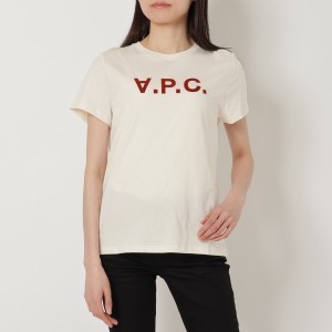 アーペーセー Tシャツ カットソー トップス 半袖カットソー オフホワイト レディース APC F26944 COBQX AAC