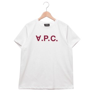 アーペーセー Tシャツ カットソー ホワイト レッド レディース APC F26944 COBQX TAB