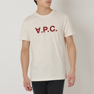 アーペーセー Tシャツ カットソー トップス 半袖カットソー オフホワイト メンズ APC H26943 COBQX AAC