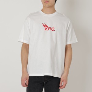 アーペーセー Tシャツ 半袖カットソー トップス ホワイト メンズ APC COEIO H26294 AAB