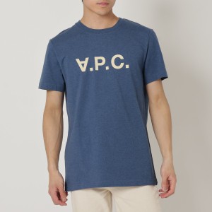 アーペーセー Tシャツ 半袖カットソー トップス ブルー メンズ APC COGFI H26943 IAI