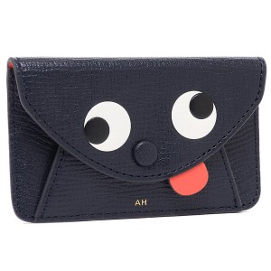 アニヤハインドマーチ カードケース ザニー パース ステッカー アイズ ステッカー式 ネイビー レディース ANYA HINDMARCH 5050925142830