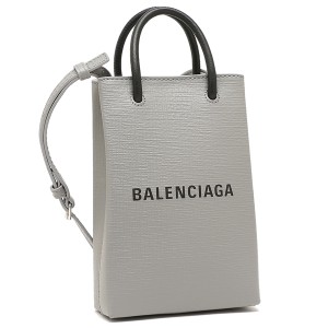 バレンシアガ ショルダーバッグ ハンドバッグ ミニショッピングバッグ ロゴ ミニバッグ グレー レディース BALENCIAGA 593826 0AI2N 1160