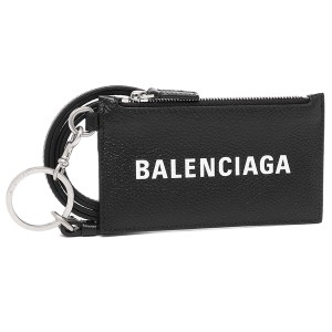 バレンシアガ フラグメントケース キャッシュ コインケース ネックストラップ ブラック ユニセックス BALENCIAGA 5945481 IZI3 1090