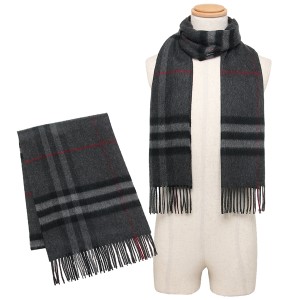 美品、箱有☆BURBERRY カシミア100% チェックマフラー マフラー/ショール （訳ありセール 格安）