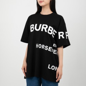 バーバリー Tシャツ 半袖カットソー トップス ブラック レディース BURBERRY 8040764 A1189