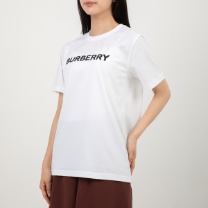 バーバリー Tシャツ 半袖カットソー トップス ホワイト レディース BURBERRY 8056724 A1464