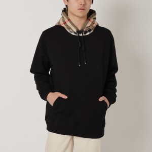 バーバリー パーカー フーディー ブラック ベージュ メンズ BURBERRY 8058117 A1189