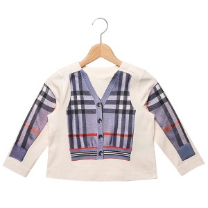 バーバリー 子供服 Tシャツ カーディガン グレー キッズ BURBERRY 8069572 A7905