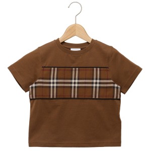 バーバリー 子供服 Tシャツ トップス 半袖カットソー ブラウン キッズ BURBERRY 8070181 A8900