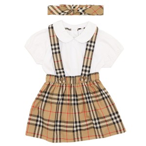 バーバリー ベビー服 スリーピース ベイビーギフトセット ベージュ ホワイト ベビー BURBERRY 8070271 A7028