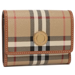 バーバリー 三つ折り財布 ランカスター コンパクト財布 ベージュ レディース BURBERRY 8070415 A7026