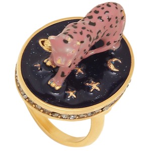 ディオール リング アクセサリー Dチャームポップ Mサイズ 指輪 レオパード ゴールド ピンク レディース Christian Dior R1078 CHALQ 304