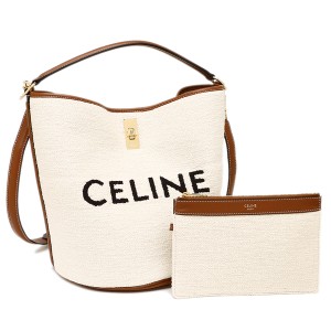 CELINE セリーヌ  ビッグバッグ バケット ハンドバッグ  レザー   オレンジベージュ系   ポーチ付き バケツ型 ワンショルダー トート 【本物保証】