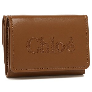 【訳ありアウトレット】クロエ 三つ折り財布 クロエセンス ミニ財布 ロゴ ブラウン レディース CHLOE CHC23AP875I10 247 CHLOE SENSE CAR