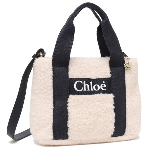 クロエ ハンドバッグ ショルダーバッグ キッズ ロゴ オフホワイト ネイビー キッズ CHLOE C10323 N78 OFF WHITE NAVY 大人も可