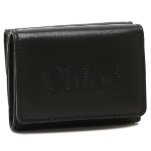 クロエ 三つ折り財布 クロエセンス ミニ財布 ロゴ ブラック レディース CHLOE CHC23AP875I10 001