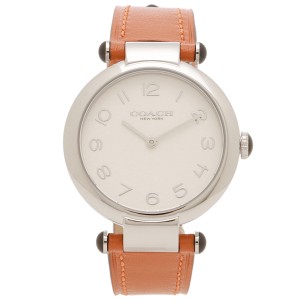 コーチ レディース 時計 ケリー 34mm クォーツ シルバー ブラウン COACH 14504000 レザー