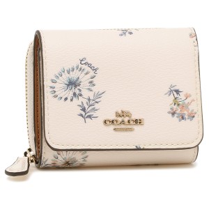 COACH コーチ 折り財布 ホワイト 白色 ドリーミーベジ柄 ピンク+letscom.be