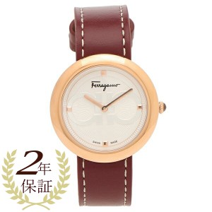 【2年保証】フェラガモ 時計 レディース シック クォーツ ホワイト レッド FERRAGAMO SFMF00221 レザー