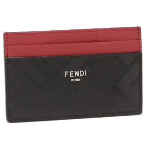 フェンディ カードケース ブラック レッド メンズ FENDI 7M0347 AJF4 F19KP