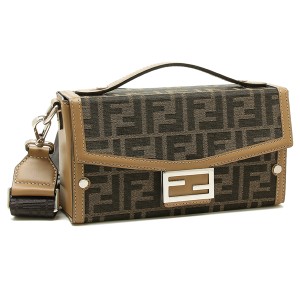 フェンディ ショルダーバッグ ソフトトランクバゲット FFロゴ ミニバッグ ブラウン メンズ レディース FENDI 7VA565 AFBV F1HRM