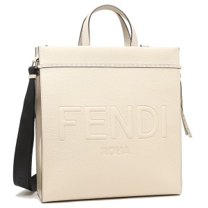 フェンディ トートバッグ ショルダーバッグ ゴー トゥショッパー Mサイズ ミディアム ホワイト レディース FENDI 7VA583 AMAC F0MU3 A4対