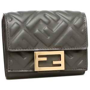 FENDI マイクロトリフォードウォレットグレー