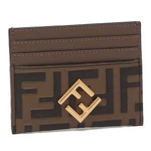 フェンディ カードケース 定期入れ FFダイヤモンド ブラウン レディース FENDI 8M0445 ADYM F13VK