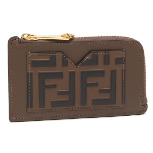 フェンディ フラグメントケース カードケース FFダイヤモンド コインケース ブラウン レディース FENDI 8M0489 ADYM F13VK