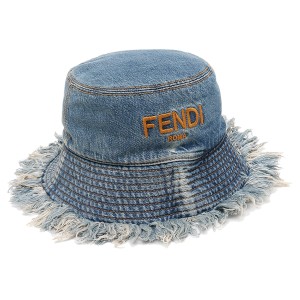 フェンディ 帽子 ハット バケットハット バケハ ブルー メンズ レディース FENDI FXQ963 AN9J F0RU7